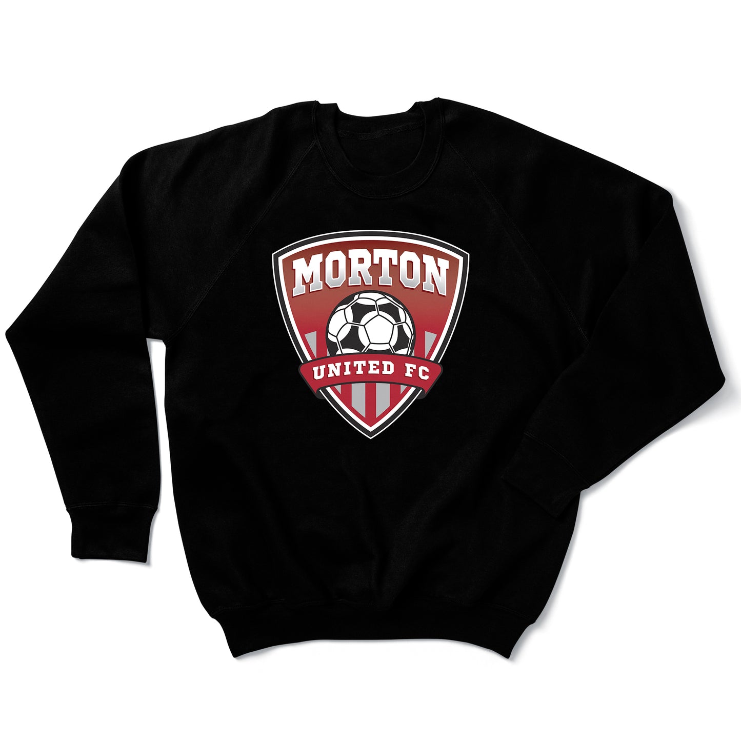 MUFC Shield Red Sweatshirts - Raglan Crewneck French Terry - Unisex