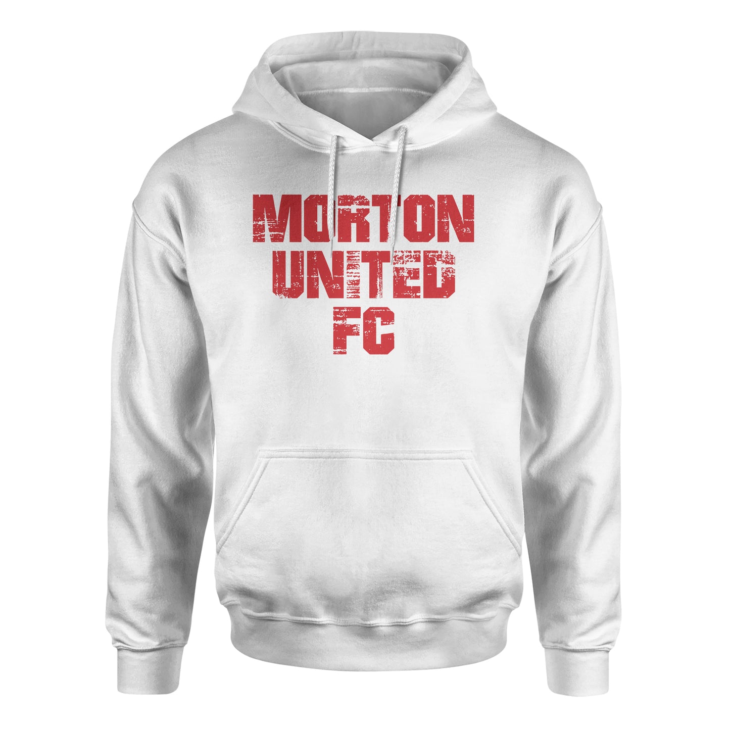 Morton United FC Stacked Red - Biblend Hoodie - Unisex