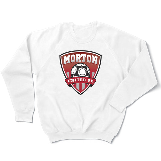 MUFC Shield Red Sweatshirts - Raglan Crewneck French Terry - Unisex