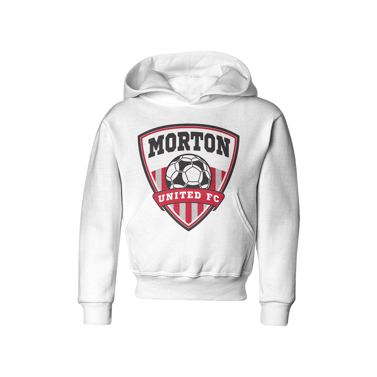 MUFC Shield White Youth - Biblend Hoodie - Youth